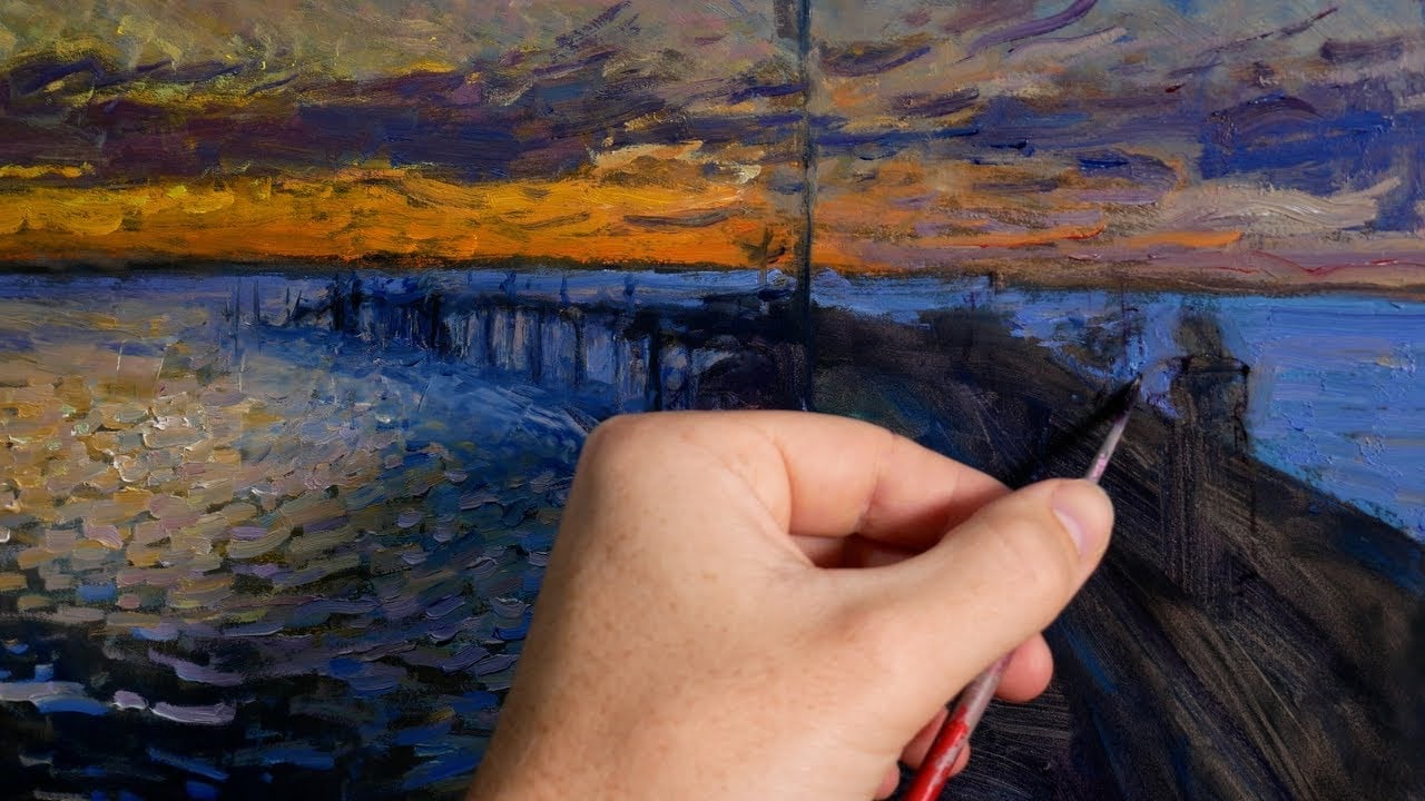 How I Painted This Striking Sunset