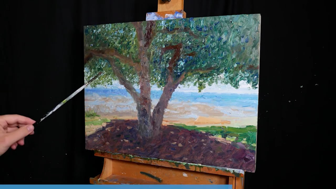 Painting a High-Contrast Landscape (Time-Lapse)