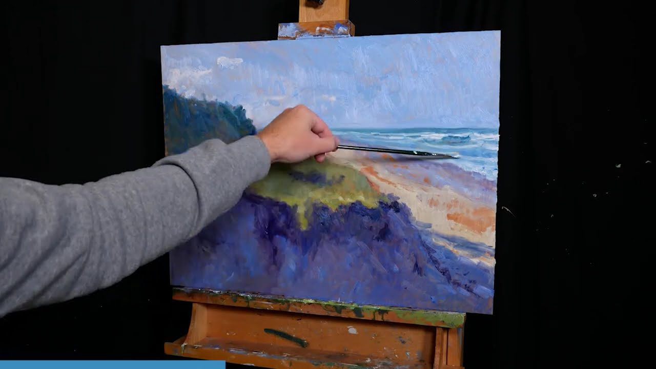 Painting a Beach and Sand Dune (Time-Lapse)