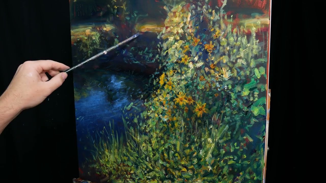 Painting "Kedron Sunflowers" (Oil Painting Timelapse)