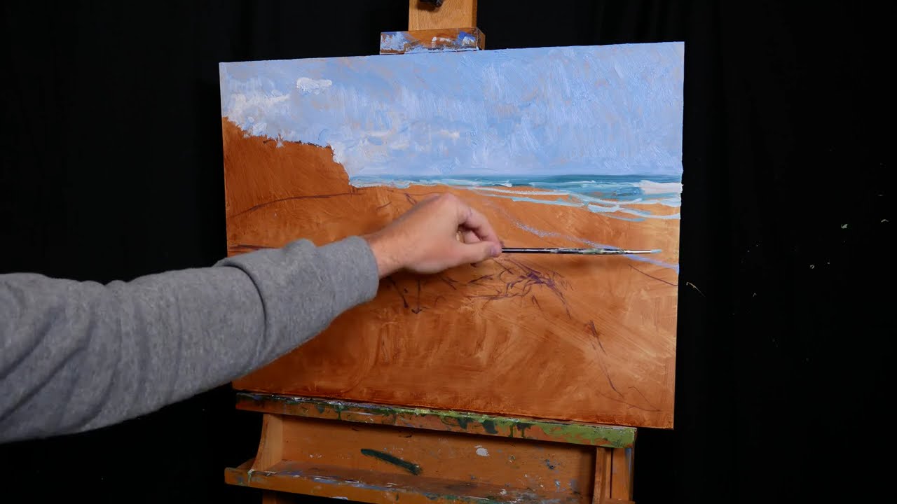 Painting a Beach and Sand Dune (Long)