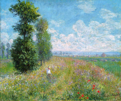 Claude Monet, Meadow With Poplars, 1875