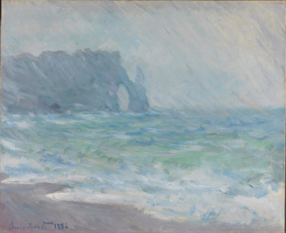 Claude Monet, Etretat in the Rain, 1885