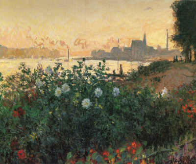 Claude Monet, Argenteuil, Flowers by the Riverbank, 1877