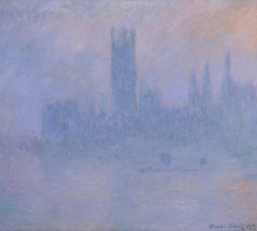 Claude Monet, Houses of Parliament, London, Symphony in Blue, 1901-02