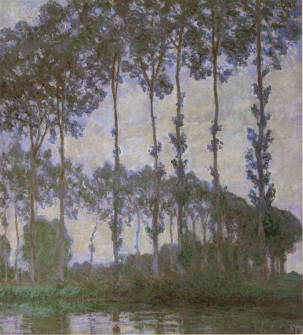 Claude Monet, Poplars on the Bank of the Epte, Overcast, 1891