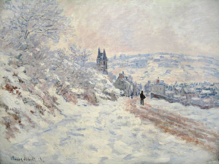 Claude Monet, The Road to Vetheuil, Snow Effect, 1879
