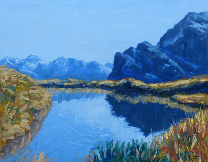 Dan Scott, New Zealand Reflection, Oil, 24x30 Inch, 2017