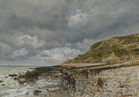Claude Monet, Chevaux à la Pointe de la Hève, 1864