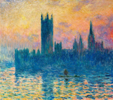 W4GFN0 Claude Monet, landscape painting, The Houses of Parliament, sunset, 1903