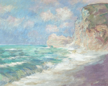 Claude Monet, Cliff and Porte D’Amont in Rough Weather, 1885–86