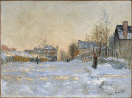 Claude Monet, View of Argenteuil in the Snow, 1875