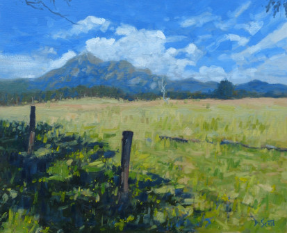Dan Scott, Mt Barney, Oil, 20x24 Inches, 2017