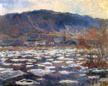 Claude Monet, Ice Floes on the Seine at Port-Villez, 1893