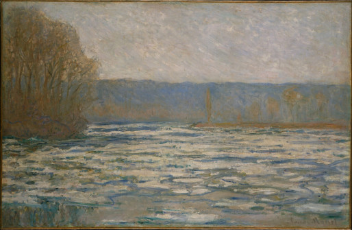Claude Monet, Ice breaking-up Near Bennecourt, 1893