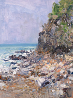 Dan Scott, Noosa, Rocky Shore and Cliff, 2022, 1200W