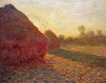 Claude Monet, Grainstacks, Last Rays of the Sun, 1890