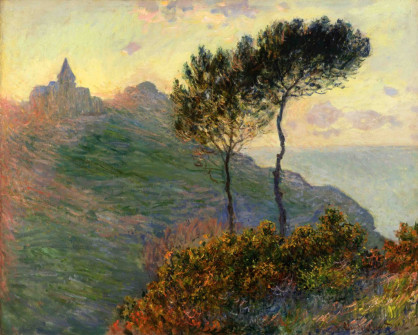 Claude Monet, The Church at Varengeville, Against the Sunset, 1882