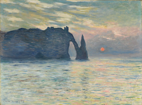 Claude Monet, The Cliff, éTretat, Sunset, 1883
