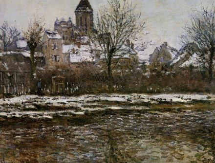 Claude Monet, Snow Effect in Vétheuil, 1879