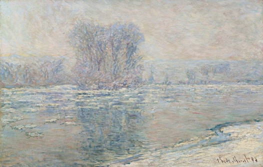 Claude Monet, Ice Floes, White Effect (Near Bennecourt), 1893