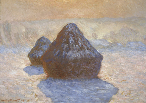 Claude Monet, Grainstacks, Snow Effect, 1890–91