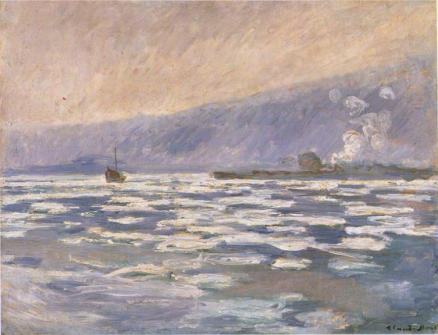 Claude Monet, Ice Floes, Lock of Port-Villez, 1893