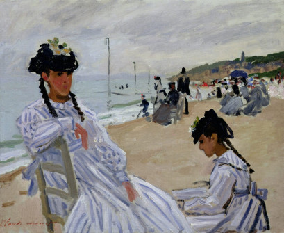Claude Monet, On the Beach at Trouville, 1871