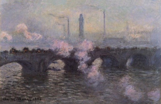 Claude Monet, Waterloo Bridge, Grey Weather, Smoky, 1899-1901