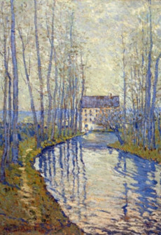 Claude Monet, River and Mill Near Giverny, 1885