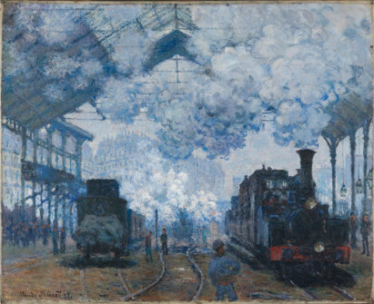 Claude Monet, The Gare Saint-Lazare Arrival of a Train, 1877