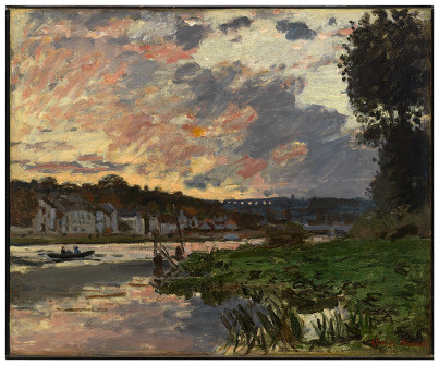 Claude Monet, The Seine at Bougival, Evening, 1870