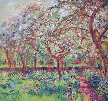 Claude Monet, Apple Trees in Bloom at Giverny, 1899–1900