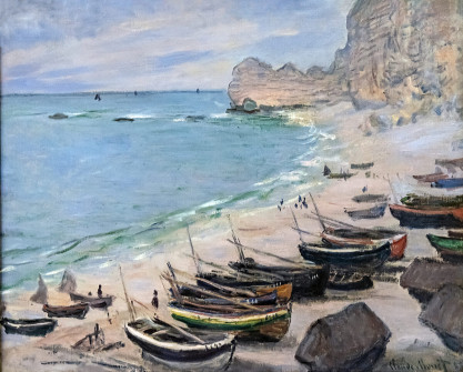 Claude Monet, Boats on the Beach at Etretat, 1883