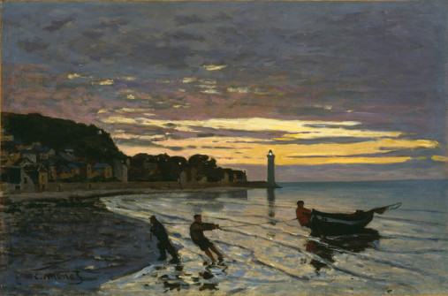 Claude Monet, Towing Of a Boat in Honfleur, 1864