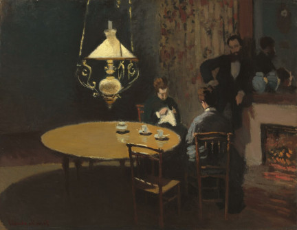 Claude Monet, Interior, After Dinner, 1868-69