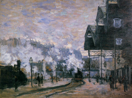 Claude Monet, Track Coming Out of Saint-Lazare Station, 1877