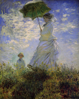 Claude Monet, Woman with a Parasol (Camille Monet and Son Jean), 1875