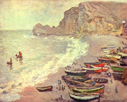 Claude Monet, Beach at Etretat, 1883