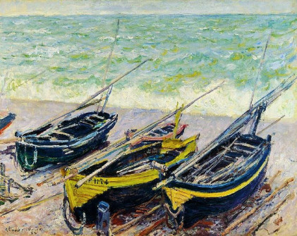 Claude Monet, Boats on the Pebbles, 1885