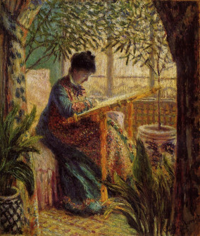 Claude Monet, Camille Embroidering, 1875