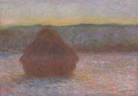 Claude Monet, Grainstack, Thaw, Sunset, 1890–91
