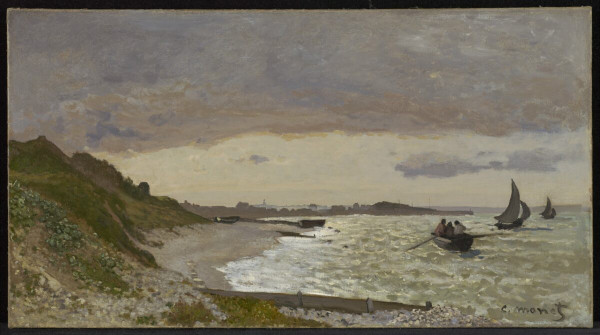 Claude Monet, Seashore at Sainte-Adress, 1864