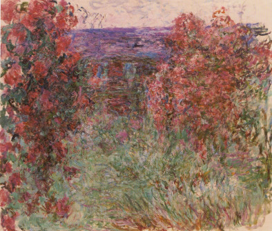 Claude Monet, The House Amongst the Roses, 1925