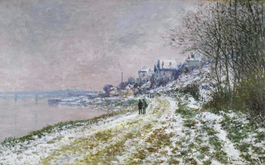 Claude Monet, The Lane in Epinay, Snow Effect, 1875