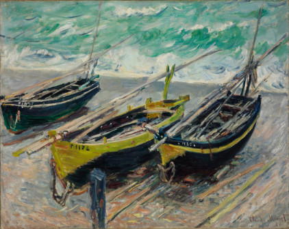Claude Monet, Three Fishing Boats, 1885