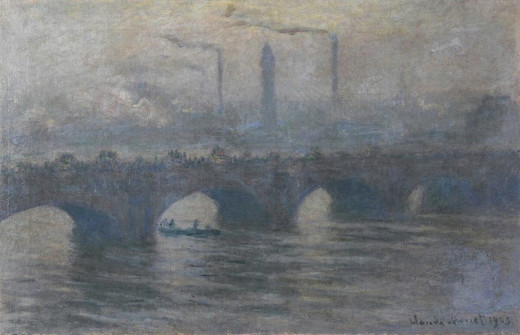 Claude Monet, Waterloo Bridge, Misty Weather, 1899-1901