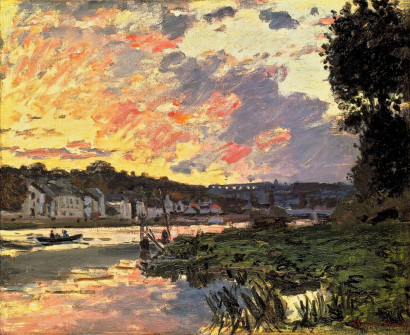 Claude Monet, The Seine at Bougival in the Evening, 1869