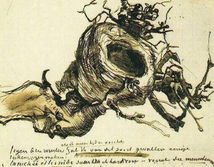 Vincent van Gogh, A Bird's Nest. The Figure in the Letter, 1885