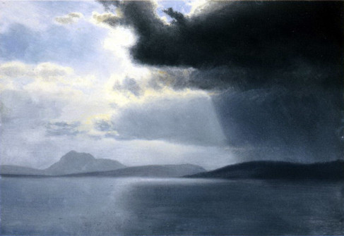 Albert Bierstadt, Approaching Thunderstorm on the Hudson River, 1870